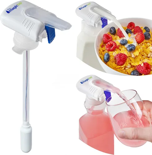 Miniatura 11 de The Magic Tap Dispensador automático de bebidas, dispensador de bebidas manos libres para refrigerador, perfecto para leche, jugo, regalos para Negro