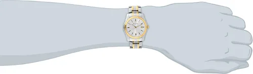 Miniatura 4 de Bulova Reloj clásico de cuarzo con fecha y calendario de 3 manecillas de acero inoxidable de dos tonos para hombre Estilo 98H18, plateado, Vestido