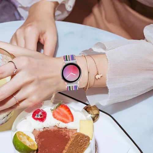 Miniatura 6 de RuenTech Correa elástica para reloj compatible con Amazfit Bip 3/Bip 3 Pro/Bip Lite/Bip S/Bip U/Pop, correas ajustables de nailon elástico de 0.787