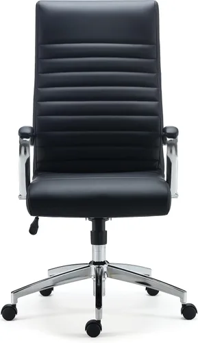 Miniatura 4 de STAPLES Bentura - Silla ergonómica de oficina ejecutiva y gerente, respaldo alto, altura ajustable, cuero regenerado, color negro