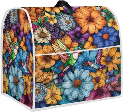 Miniatura 41 de Funda para batidora con estampado de girasol y bandera americana, cubierta protectora contra el polvo, adecuada para la mayoría de los modelos