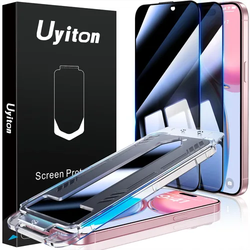 Miniatura 8 de Uyiton Protector de pantalla de privacidad para iPhone 13/13 Pro/14 UnBreak-Glass, 28° Anti-Espía [Cero Burbujas] Irrompible Cobertura Completa