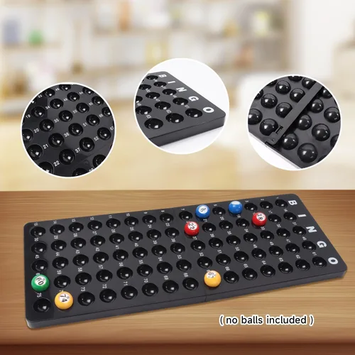 Miniatura 4 de GSE Games & Sports Expert Tablero maestro de bingo para bolas de 7/8 pulgadas, tablero de llamadas de bingo negro para fiestas, grupos grandes