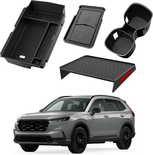 Miniatura 8 de YPHUIKI 2 piezas Organizador de consola central compatible con Honda CR-V 2023 2024 2025 2026, accesorios para CR-V híbrido deportivo, caja