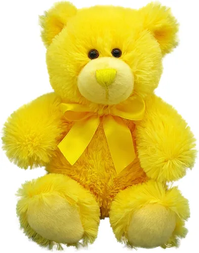 Anico Oso de peluche amarillo de 8 pulgadas, oso amarillo de felpa suave, oso pequeño, perfecto para niños, cumpleaños, vacaciones y mucho más
