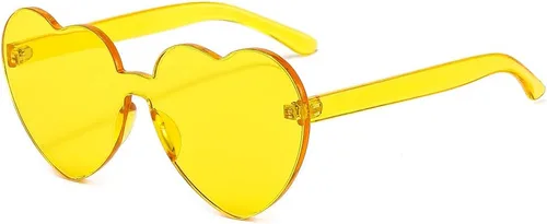 Love - Gafas de sol en forma de corazón para mujer, gafas de sol coloridas sin montura para fiesta