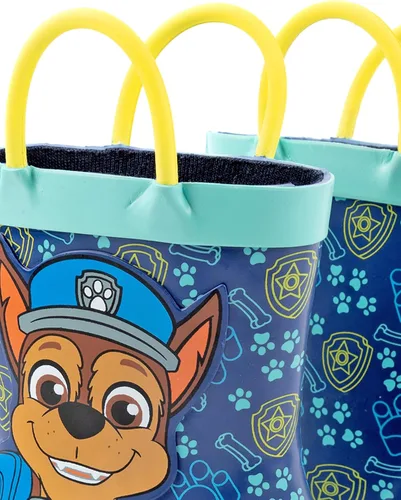 Miniatura 4 de Paw Patrol Botas Wellies para niños y niños pequeños Chase Rescue Pups Police Cop Wellington Botas Zapatos resistentes al agua para caminar