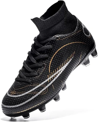 Zapatos de fútbol para niños y niñas, para exteriores, interiores, para entrenamiento de fútbol y césped atlético