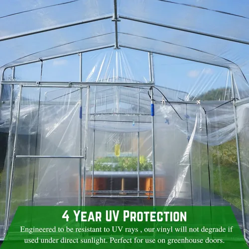Miniatura 4 de Farm Plastic Supply - Lámina de vinilo transparente - 15 mil - (4' 6" x 7') - Lámina de plástico de vinilo, lámina de vinilo transparente
