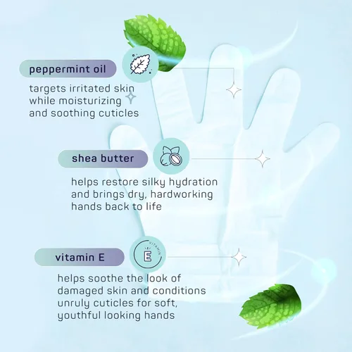 Miniatura 6 de SpaLife Juego de spa de 12 piezas para hombres: guantes de mano reparadores para manos secas, calcetines de pie de menta refrescante para talones