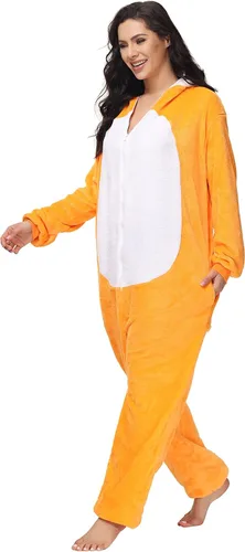 Miniatura 2 de Petrella Pijama de forro polar de animal para mujer, disfraz de una pieza para Navidad, Halloween, cosplay