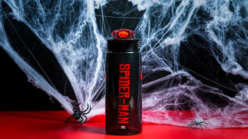 Miniatura 8 de Zak Designs Marvel Spider-Man - Botella de agua para la escuela o viajes, botella de agua de plástico duradero de 25 onzas con popote, asa y tapa
