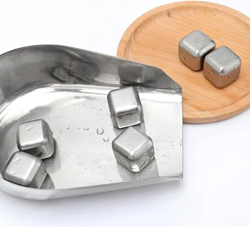 Miniatura 4 de Cuchara de hielo de acero inoxidable para máquina de hielo, cuchara de metal para alimentos, cuchara grande para alimentos, palas de cubo de hielo