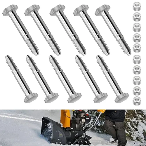 53200500 Pasadores de corte con tuercas (1-9/16 pulgadas x 1/4 pulgadas) compatibles con Ariens AM123342, 532005, 53200500, 510016, 51001600,