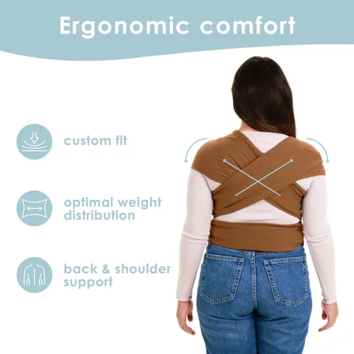 Miniatura 4 de Sleepy Wrap Pañuelo elástico ergonómico para bebé portabebés para recién nacidos a niños pequeños - Pañuelo para bebé ligero manos libres 7-35