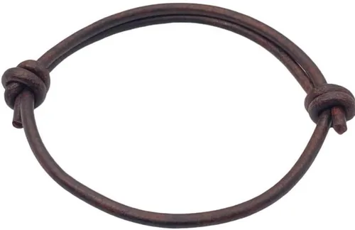 3 mm Men Genuine Leather Bracelet - Handmade Adjustable Cuff, Mens Minimalism Leather Wrap Wristband, Simple Accessories, Premium Leather, Women