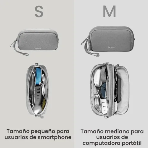 Miniatura 6 de tomtoc Estuche Organizador Electrónico de Viaje, Bolsa Táctica Resistente al Agua de Doble Compartimento para Organización de Cables, Almacenamiento