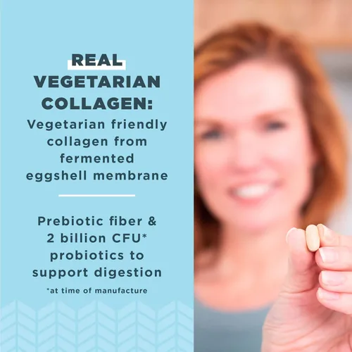 Miniatura 3 de Ancient Nutrition Péptidos de colágeno vegetarianos, tabletas de péptidos de colágeno, colágeno con prebióticos y probióticos, apoya la piel