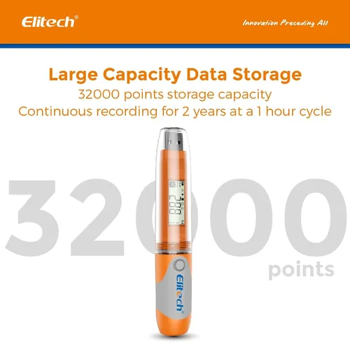 Miniatura 3 de Elitech RC-51 Digital registrador de datos de temperatura USB reutilizable 32000 puntos