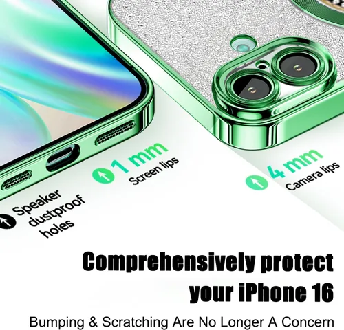 Miniatura 293 de Misscase Funda magnética con purpurina para iPhone 11 compatible con MagSafe, protección completa, delgada, a prueba de golpes, antiarañazos