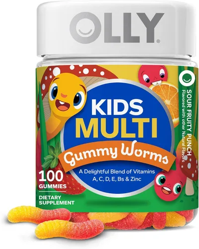 Miniatura 11 de OLLY - Gusanos de goma multivitamínicos para niños, salud general y apoyo inmunológico, vitaminas y minerales A, C, D, E, Bs y zinc, suplemento