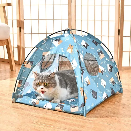 VEDEM Tienda de campaña plegable tipo tipi para gatos de interior, cama para mascotas, tienda de campaña al aire libre para perros o gatos pequeños