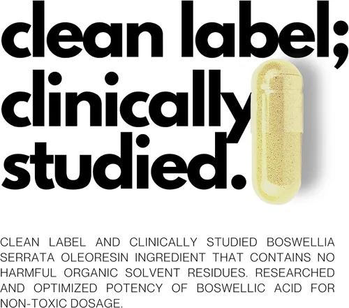 Miniatura 4 de FOLIUS LABS Boswellia Serrata Extracto Suplemento de 500 mg – Apoyo saludable para las articulaciones, apoyo para el alivio muscular – 65% de ácidos