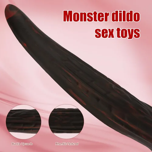 Miniatura 4 de Consolador anal de 14.5 pulgadas de largo que se siente como la piel, enorme consolador de fantasía con ventosa fuerte, consoladores de silicona