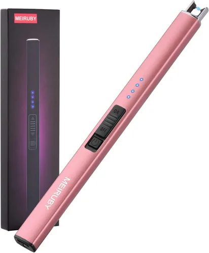 MEIRUBY-Encendedor eléctrico, encendedor de velas recargable USB, encendedor de arco, encendedores para velas, campamento, barbacoa, uso familiar,