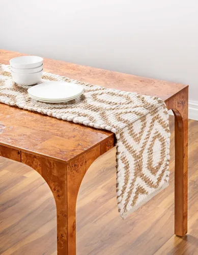 Miniatura 11 de Unique Loom Chindi Jute Collection - Alfombra rectangular de 7 pies 1 pulgada x 10 pies, color blanco y natural blanco (White/Natural)