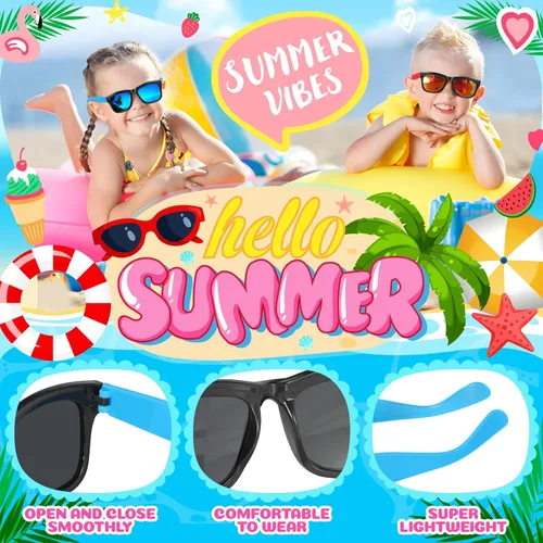 Miniatura 3 de INNOCHEER Gafas de sol para niños a granel, paquete de 12/24 gafas de sol para niños, regalos de fiesta, gafas de sol para niños con protección