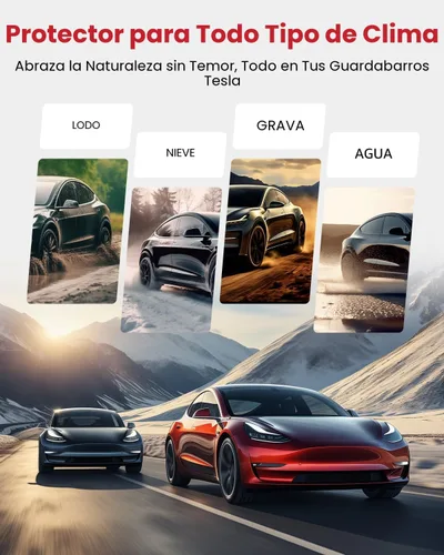 Miniatura 8 de REEVAA - Juego de 4 guardabarros para Tesla Model Y 2019-2025, protege la pintura, no requiere perforación, para todo tipo de clima, negro