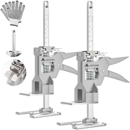 2 Piezas Gato de Brazo Metálico Ahorrador de Trabajo, Capacidad de Carga 440 lb, Dispositivo de Elevación Multifunción con Ajuste de Altura,
