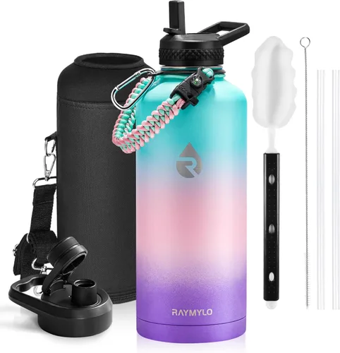 Miniatura 95 de RAYMYLO Botella de agua aislada de 24 onzas, de acero inoxidable con triple pared al vacío (fría durante 48 horas, caliente durante 24 horas), a