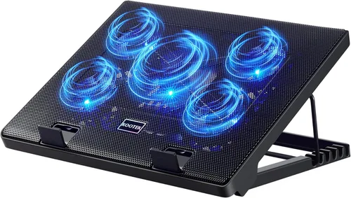 Kootek Almohadilla de enfriamiento para computadora portátil de 12 pulgadas -17 pulgadas - Almohadilla para enfriamiento de 5 ventiladores