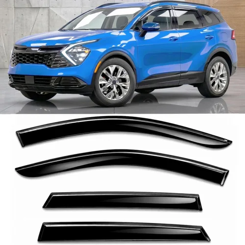 Miniatura 36 de Protectores de lluvia adhesivos 2017-2022 para Honda CR-V Viseras deflectoras de ventana lateral LX EX EX-L Touring 3D onduladas estilo JDM CRV