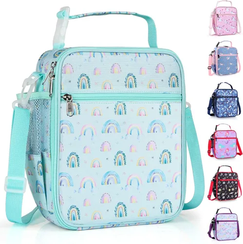 Miniatura 7 de Bolsa de almuerzo aislada para niños, bolsas de picnic térmicas con correa ajustable para adultos, niños, mujeres, hombres, niños y niñas