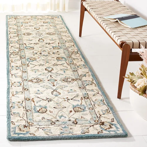 Miniatura 23 de SAFAVIEH Antiquity Collection - Alfombra decorativa de 3 x 5 pies, color marfil y beige, hecha a mano, lana tradicional, ideal para zonas de alto