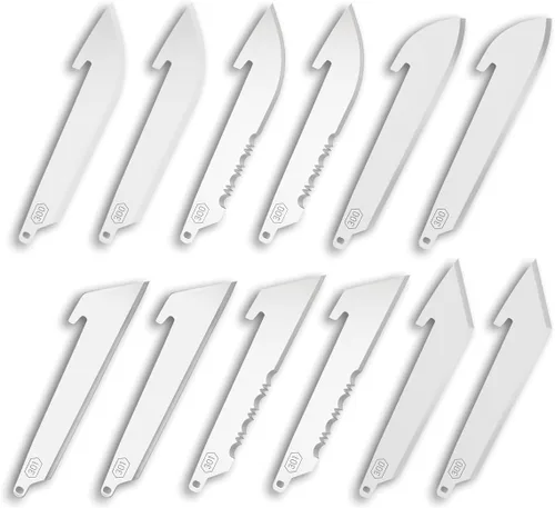 Miniatura 13 de OUTDOOR EDGE Paquete de Cuchillas de 3.0" Punta Caída con Dentado (Negro, 6 Cuchillas), Código de Compatibilidad de Cuchilla 300
