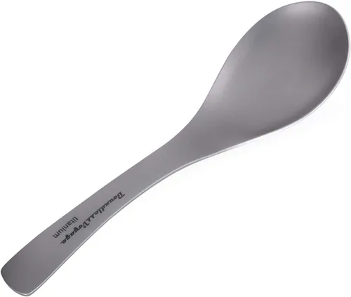 Boundless Voyage Cuchara de titanio, utensilios de viaje, utensilios de cocina ultraligeros para mochileros al aire libre, picnic, comer, cuchara de