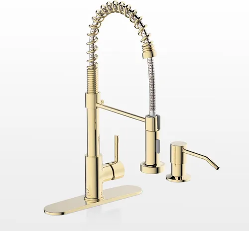Miniatura 26 de Grifo de cocina, grifos de fregadero de cocina comercial con rociador extraíble, grifos de acero inoxidable para fregaderos de cocina, cabezal