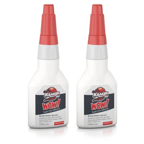 Miniatura 7 de KRAKEN BOND Wow! Super Crazy Glue Clear - Pegamento de cianoacrilato (CA) fuerte para plástico, metal, madera, PVC, adhesivo epoxi de curado rápido