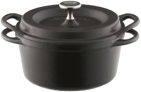 Miniatura 12 de Olla para Horno Holandés Vermicular Olla de Hierro Fundido Esmaltada No Tóxica 18 cm (1.8 Qt) Apto para Horno Compatible con Inducción
