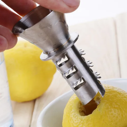 Miniatura 7 de Best Utensils Exprimidor manual de limón de acero inoxidable, exprimidor de cítricos de mano de acero inoxidable 18/8 y vertedor de limón (2)