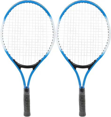 Miniatura 9 de Raqueta de tenis para niños, raquetas de tenis recreativas para jóvenes de aleación de hierro con bolsa de transporte, apta para Jior, jóvenes