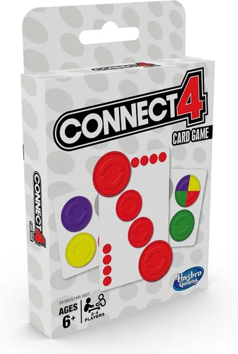Miniatura 5 de Hasbro Gaming Juego de cartas Connect 4 para niños, 2-4 jugadores, juego 4 en fila, divertidas actividades de verano, esenciales para viajes