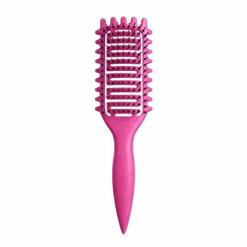 Miniatura 10 de Curl Defining Brush for Curly Hair, Vented Detangling Hair Brush for Wet and Dry Styling, Curved Brush for Shaping and Smoothing Curl Clumps, Beige