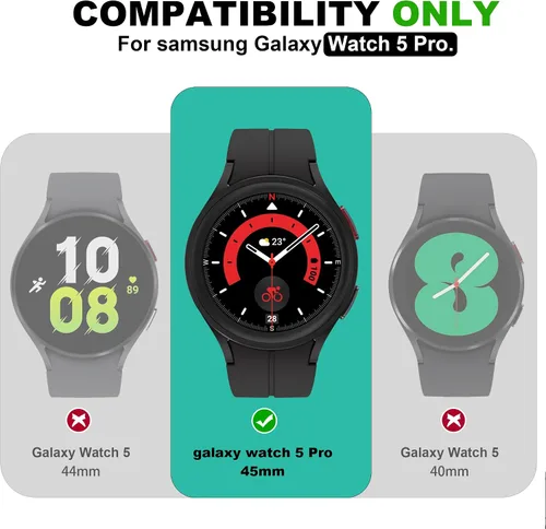 Miniatura 2 de Funda Compatible con Correa de Banda para Samsung Galaxy Watch 5 Pro con Estuche para Galaxy 5 Pro 45mm 2022 Hombre