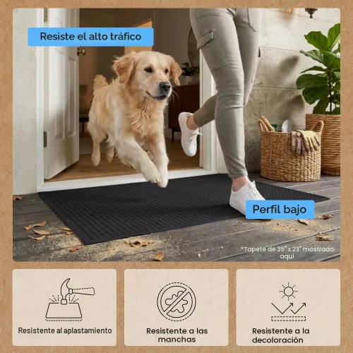 Miniatura 5 de GORILLA GRIP® HydroABSORB - Tapete ultra absorbente para puerta de entrada exterior, 47 x 35 pulgadas, atrapa la suciedad y la humedad, tapete