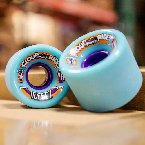 Miniatura 2 de Cloud Ride! Premium Urethane Wheels for Street Cruising, Skateboarding, Longboarding, Carving, Downhill, Freeriding, Freestyle, Filmer Wheel Azul
